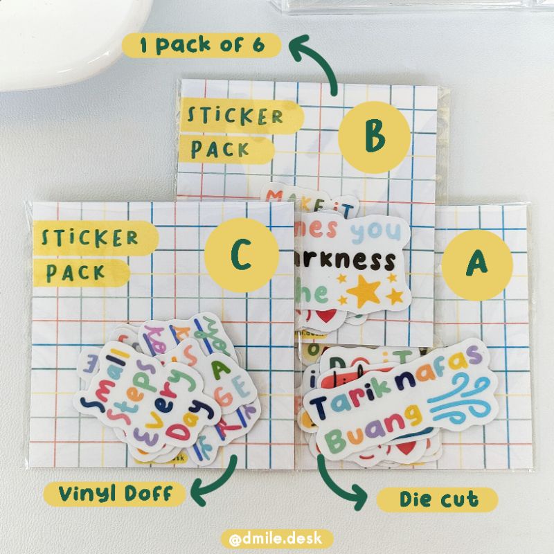 

dmile.desk - Sticker Pack | Your Daily Motivation