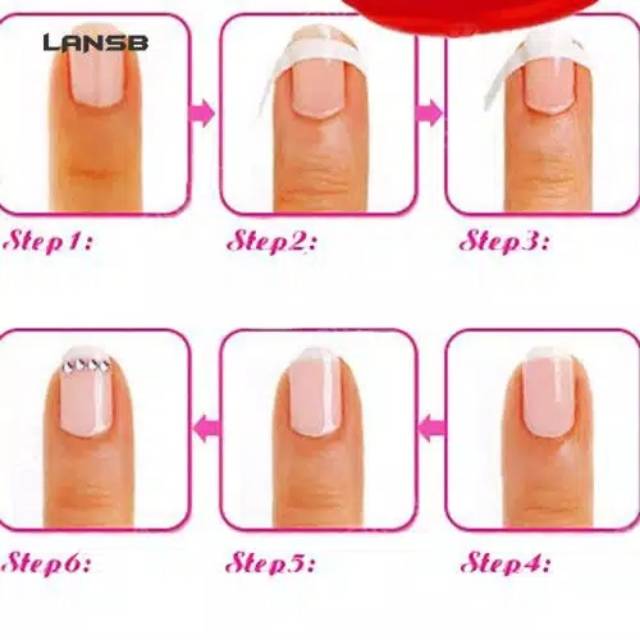 STICKER STENSIL PEMANDU NAIL ART ISI 48 PC / MANICURE