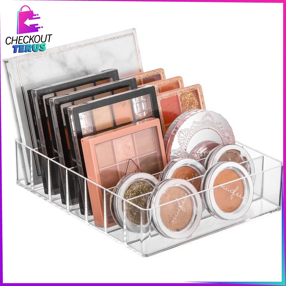 CT K41 K44 Rak Akrilik Kosmetik 7 Grid Tempat Penyimpanan Make Up Rak Kosmetik Acrylic Cosmetic Organizer