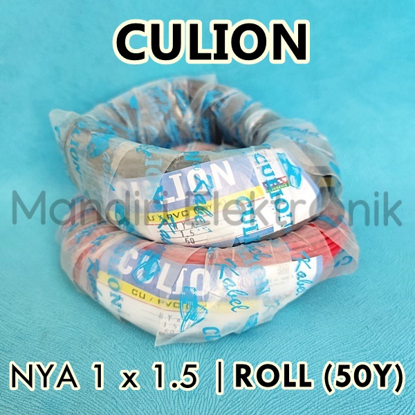 (Roll) Kabel NYA 1.5mm Kabel Listrik Kawat Tunggal Tembaga 1 Roll 50 Meter - Kabel Kawat Tembaga isi 1 ukuran 1.5mm 50Y