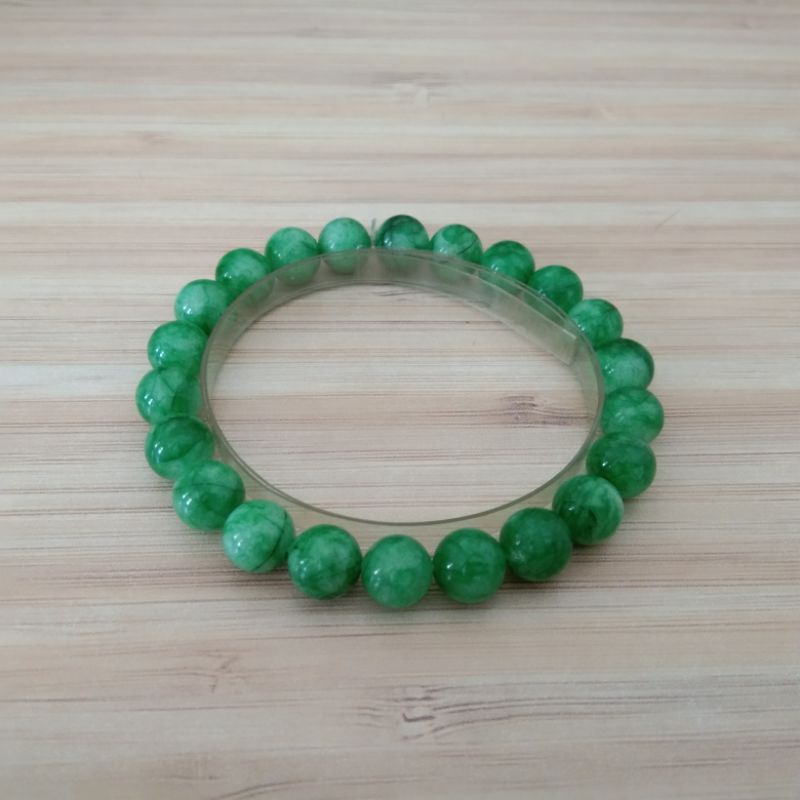 Gelang Batu Giok Lumut Natural