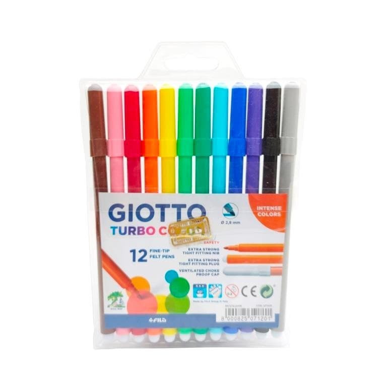 

Giotto Turbo Color Spidol 12 Warna