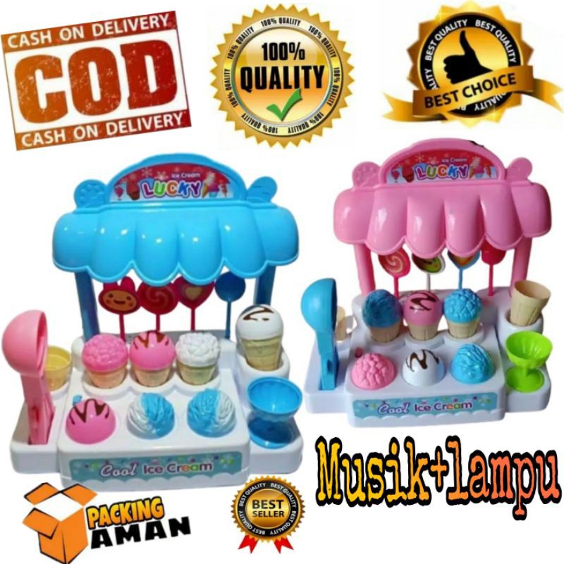 Gerobak Es Krim Musik Candy House Mainan Anak Es Krim