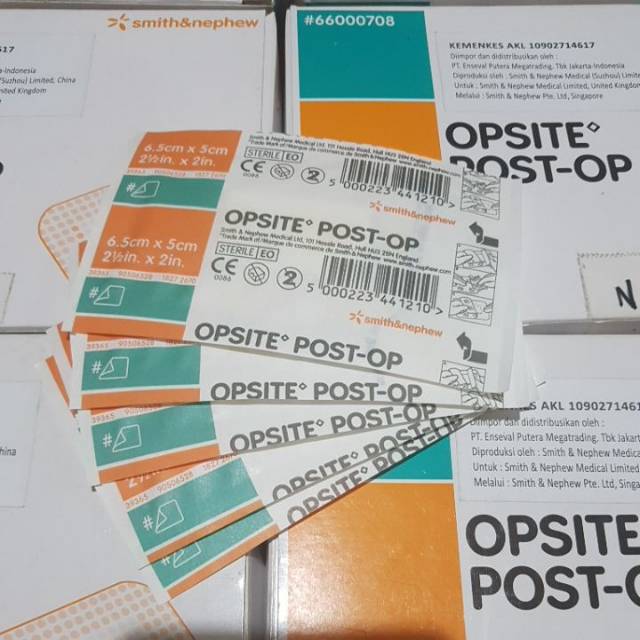 OPSITE POST-OP 6,5 x 5 cm / Plester tahan air / Opsite 6,5cm x 5cm