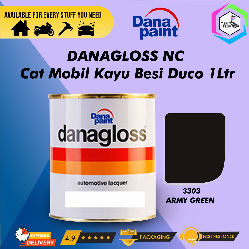 DANAGLOSS NC 3303 ARMY GREEN - Cat Mobil Kayu Besi Duco