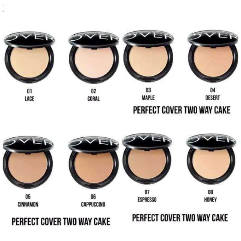 MAKE OVER Perfect Cover Two Way Cake 12g | Makeover Twc Bedak Padat by AILIN