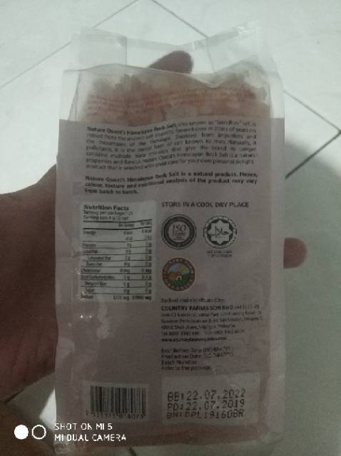 Himalayan Salt Coarse Garam Himalaya Kasar 500 Gram Organic