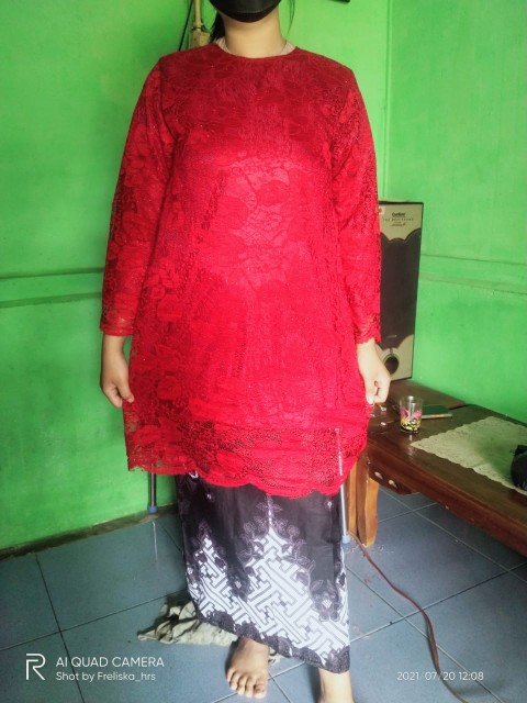 (lengkap 6 Warna - Brokat Halus Termurah) Couple Batik Brokat Monaka Selendang