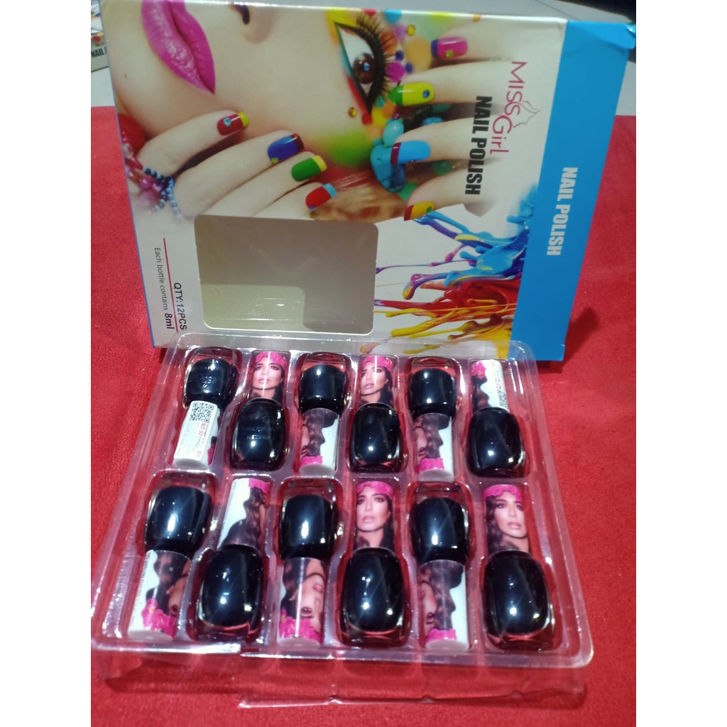 ⭐BAGUS⭐ [BOX] MISS GIRL Nail Polish 8ML | Kutek Cat Kuku