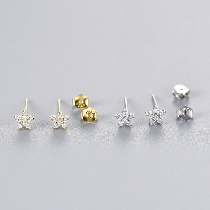 Versi Korea Dari Anting Zirkon Sederhana Aksesoris Pesta Fashion Jewelry