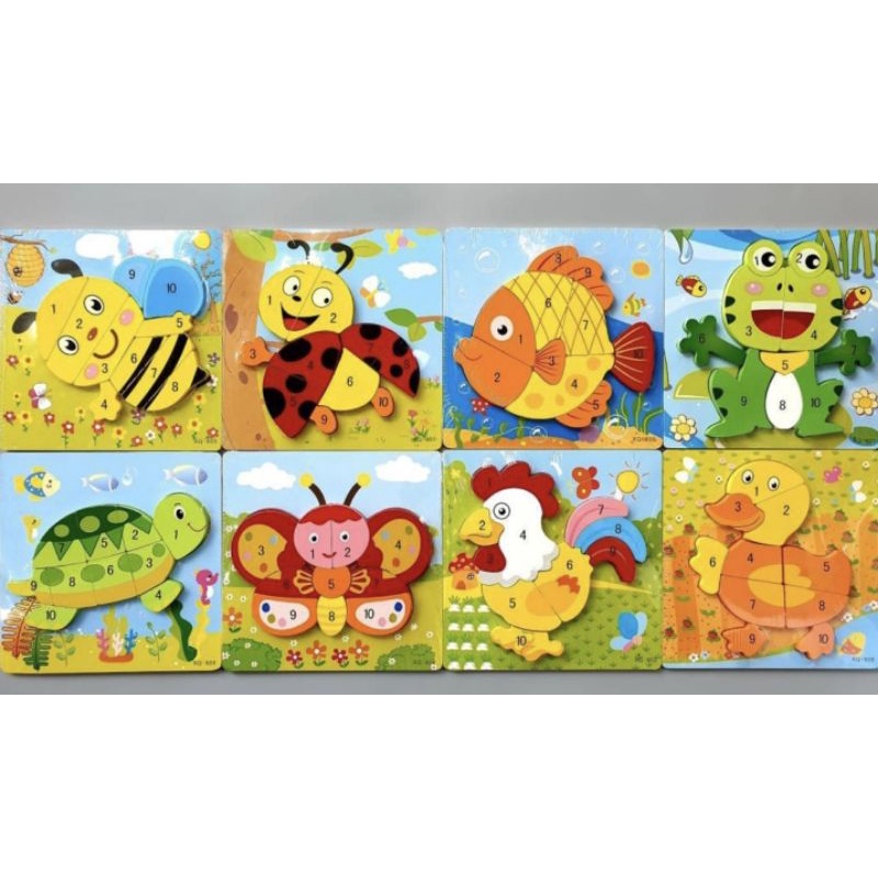 PUZZLE KAYU TEBAL ANIMAL 22cm X 22cm