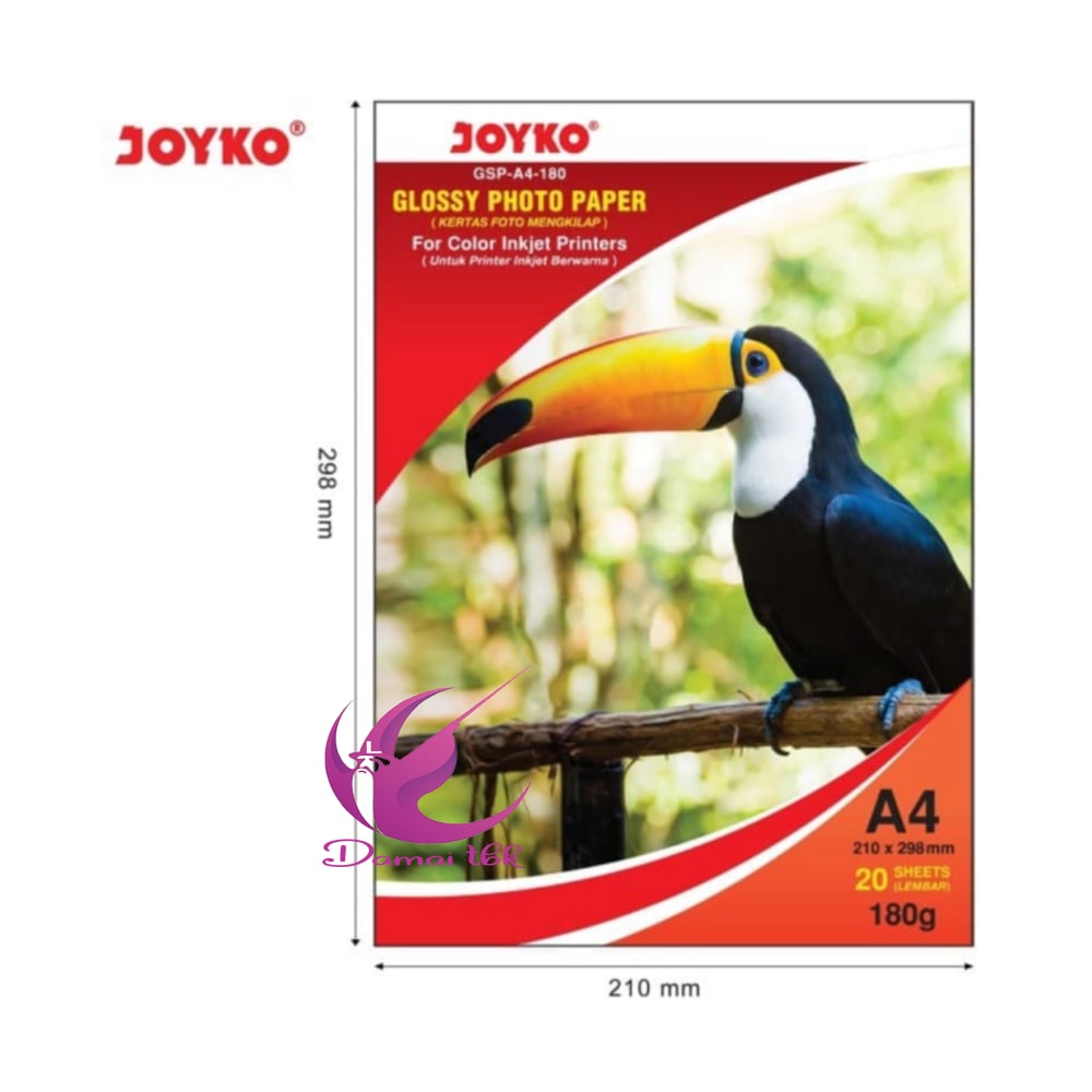 

Glossy Photo Paper Kertas Foto Mengkilap Joyko GSP-A4-180 180 gr gram