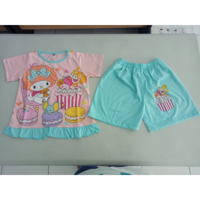 Baju Anak Lengan Pendek Celana Pendek Size 4