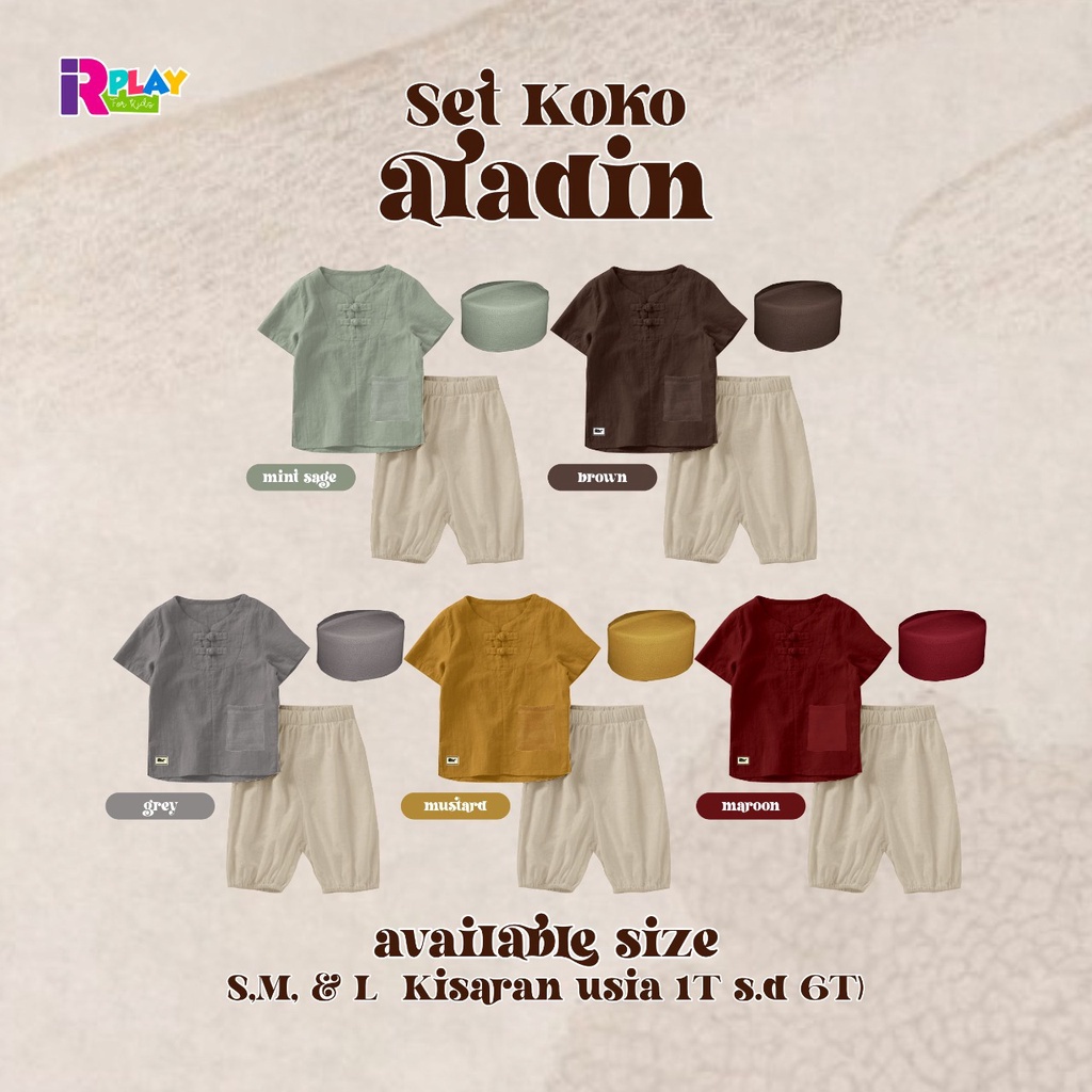 SETELAN KOKO ANAK MURAH SET KOKO ALADIN BY IRPLAY KIDS IKSA