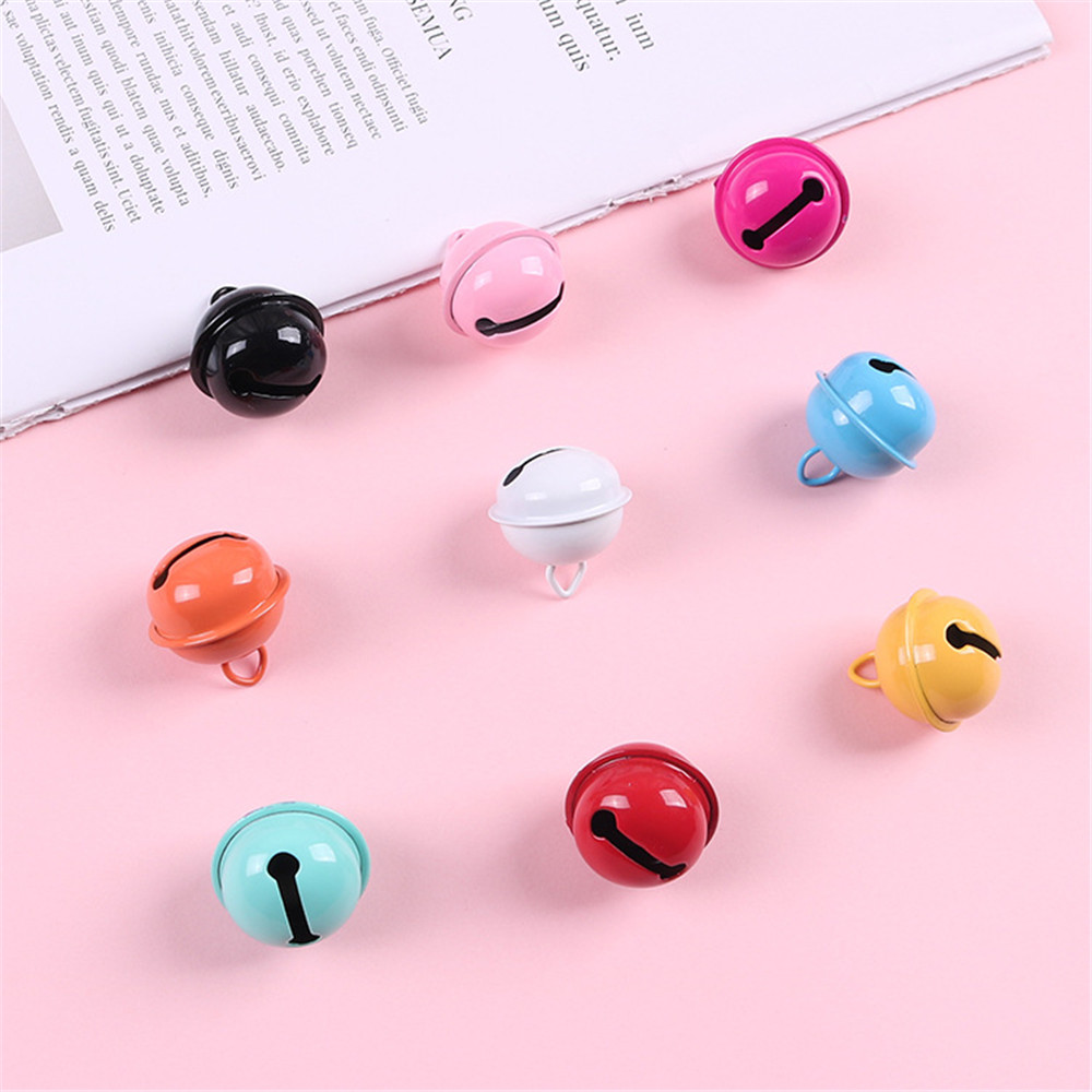 【TERSEDIA &amp; COD】10pcs Manik-Manik Lonceng Jingle Bell Warna-Warni Ukuran 22mm Untuk Dekorasi Pohon Natal