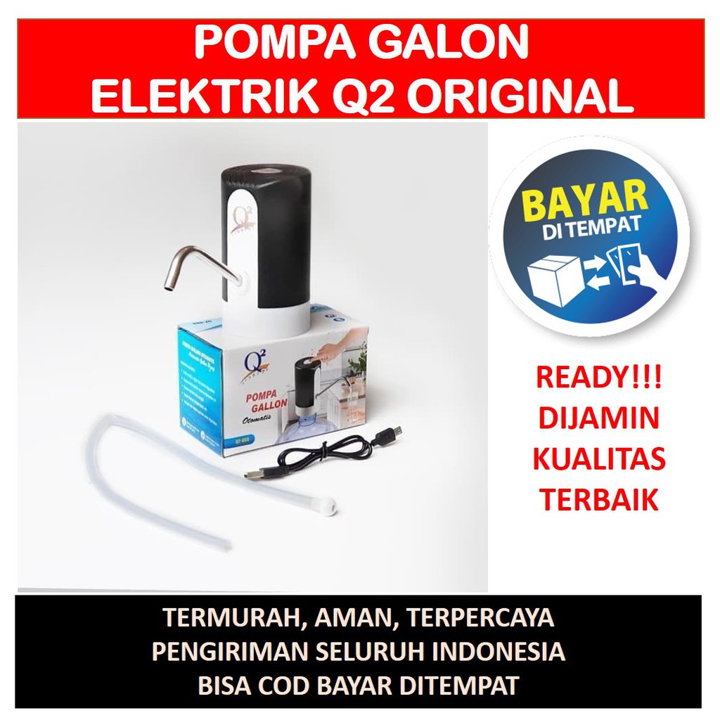 Pompa Air Galon Elektrik Q2 Ori Original Charge USB LED Q2 668 / Q2 678 / Q2 688 / Q2 618 GSF G 685