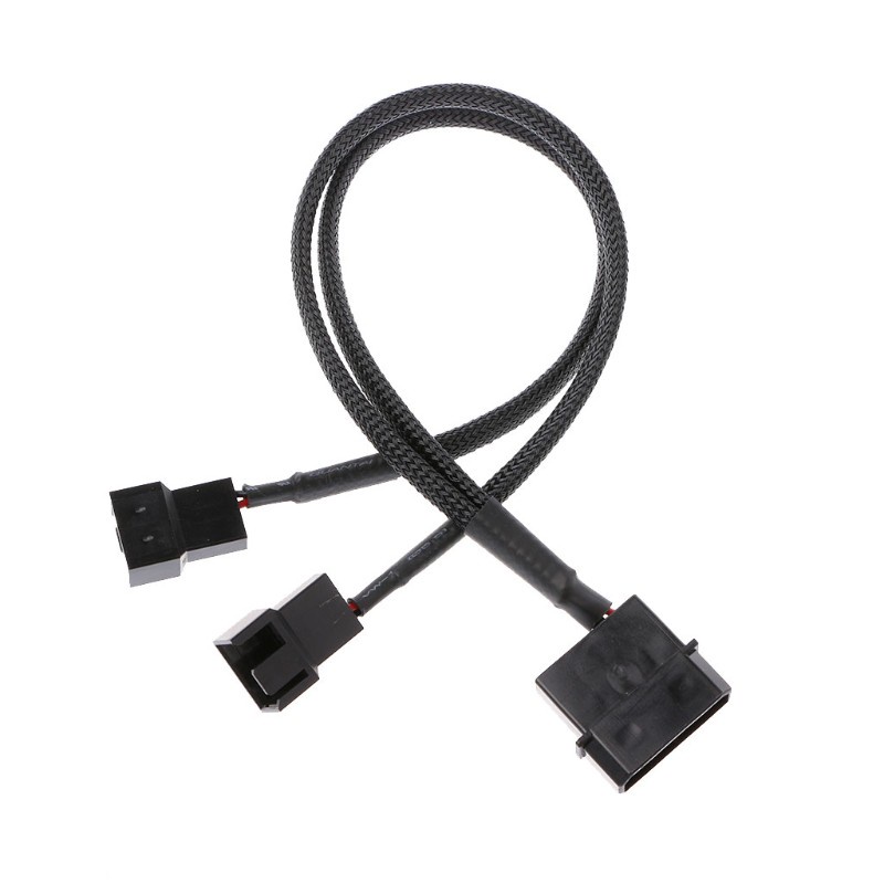 Cre Kabel Adapter Extension Kipas Angin 4-pin Molex Male Ke 2x 3-pin / 4-pin Pwm Male