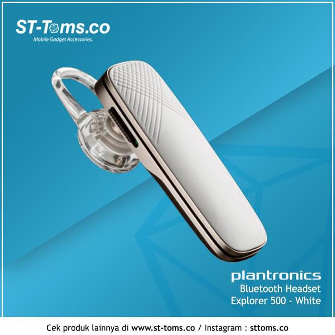 PLANTRONICS BLUETOOTH HEADSET EXPLORER 500 - WHITE - HITAM