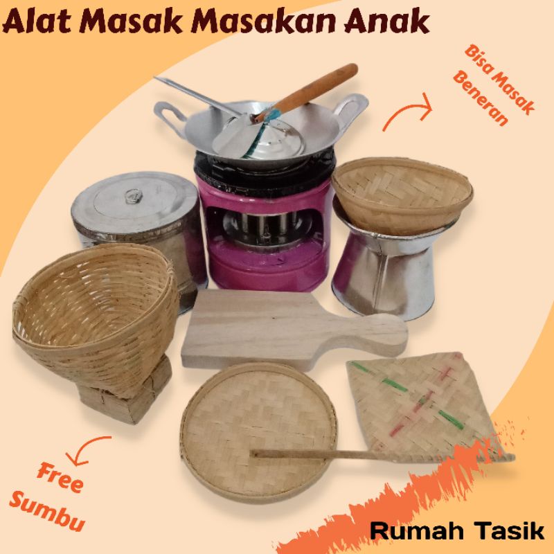 Kitchen Set Mainan Masak Masakan Anak Paket Kukus Talenan