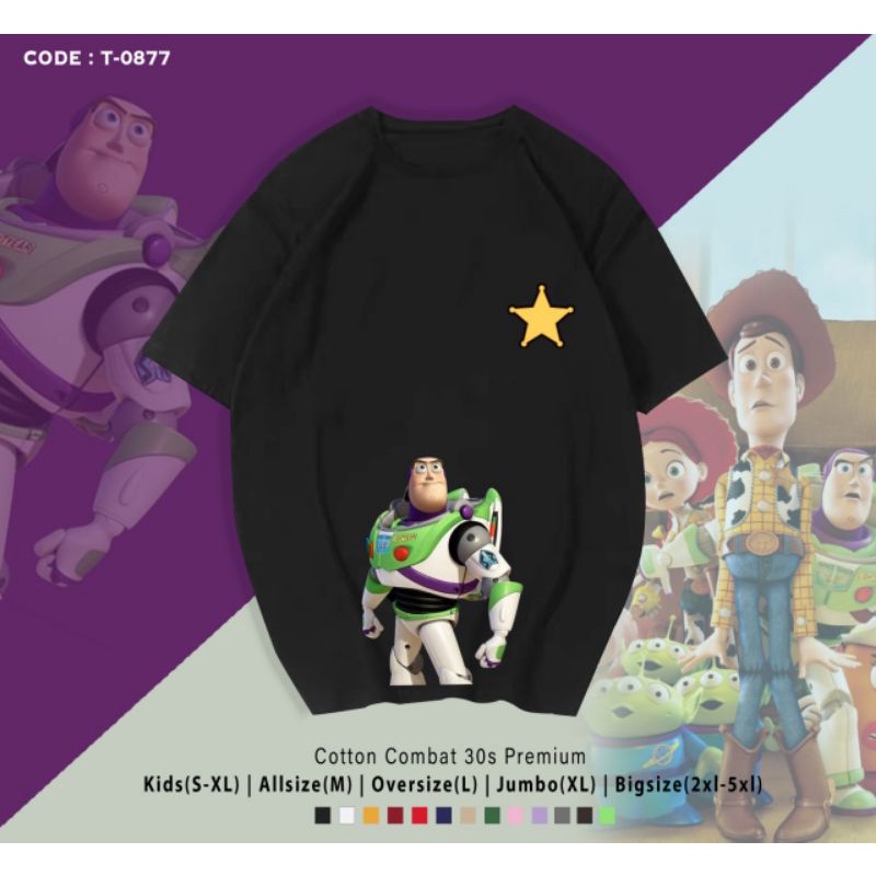 KAOS BUZZ TOYS STORY COTTON 30S PREMIUM