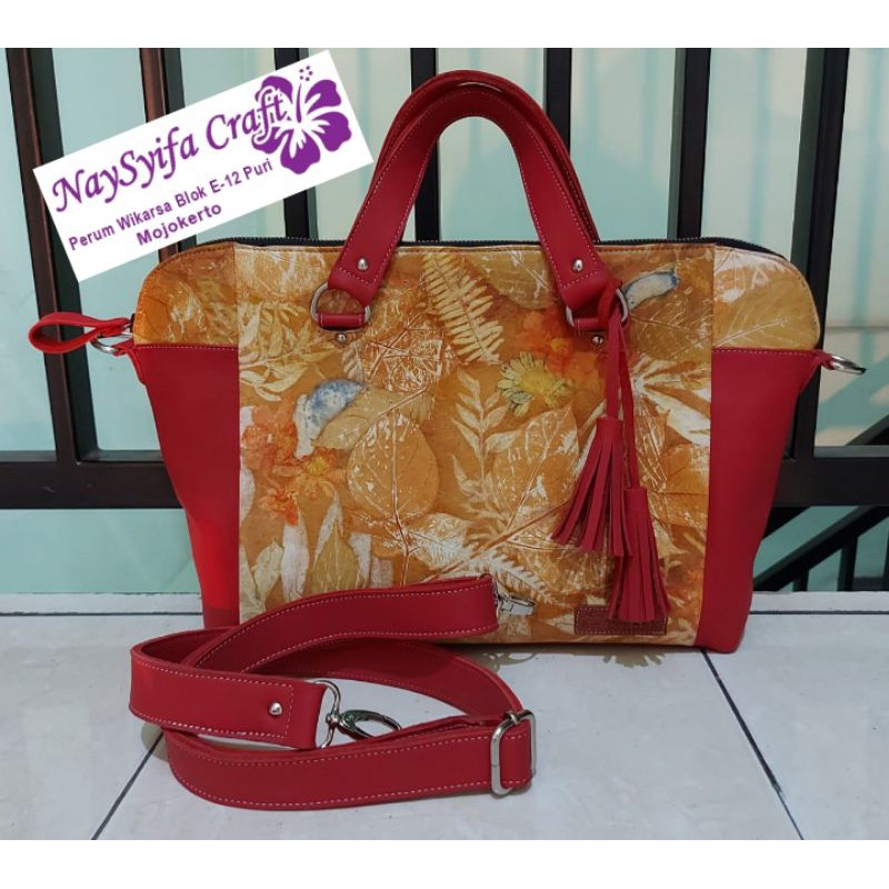 Tas Kulit Ecoprint