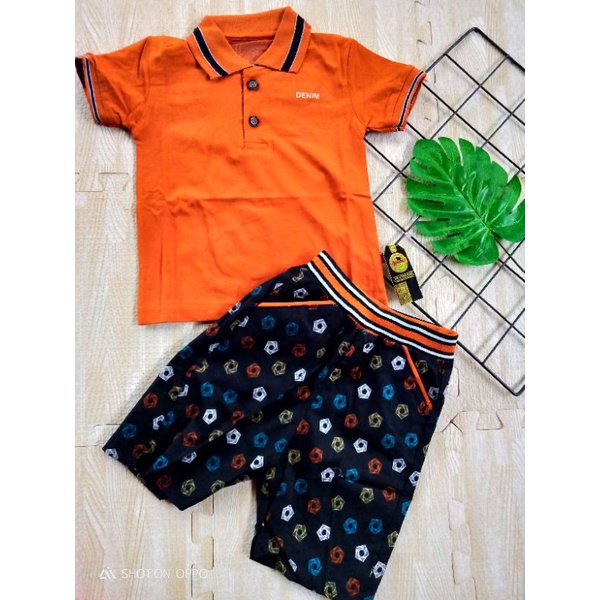 SETELAN ANAK COWOK GUGO KERAH USIA 3-16 TAHUN SIZE 4-26 SETELAN GUGO KIDS KERAH CELANA KATUN