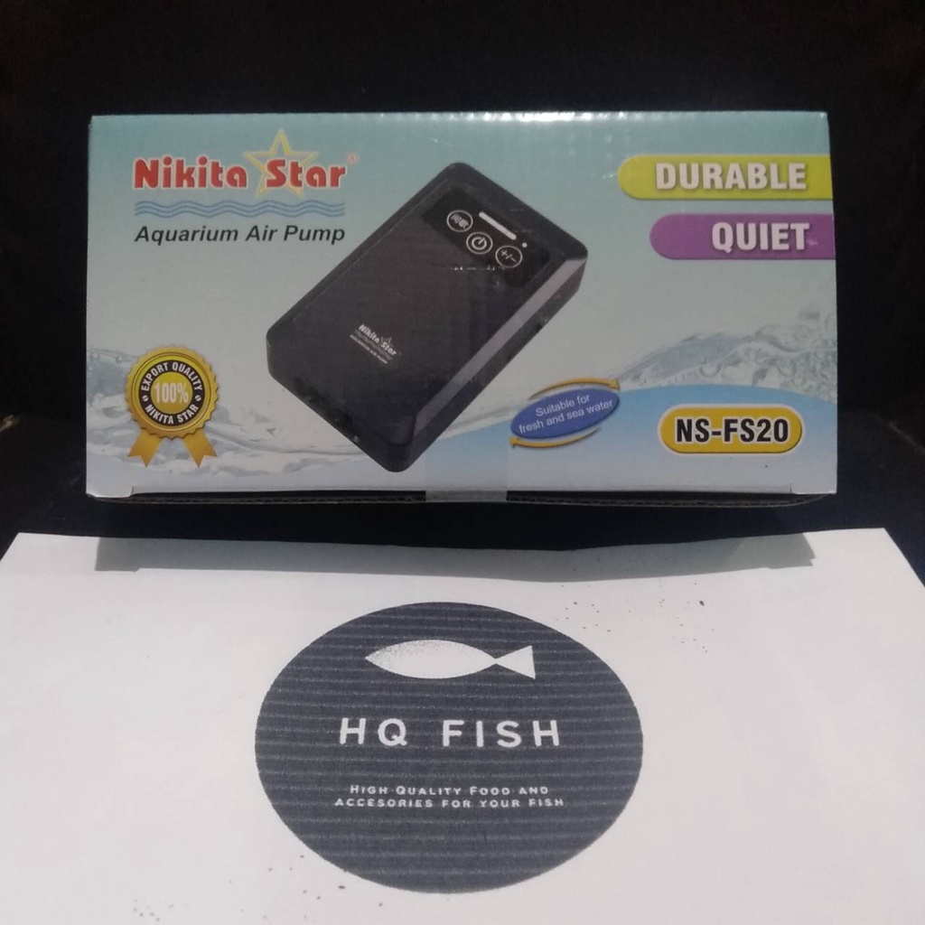 NS FS 20 NIKITA STAR AERATOR AC/DC 2 LUBANG AIRPUMP PORTABLE AQUARIUM