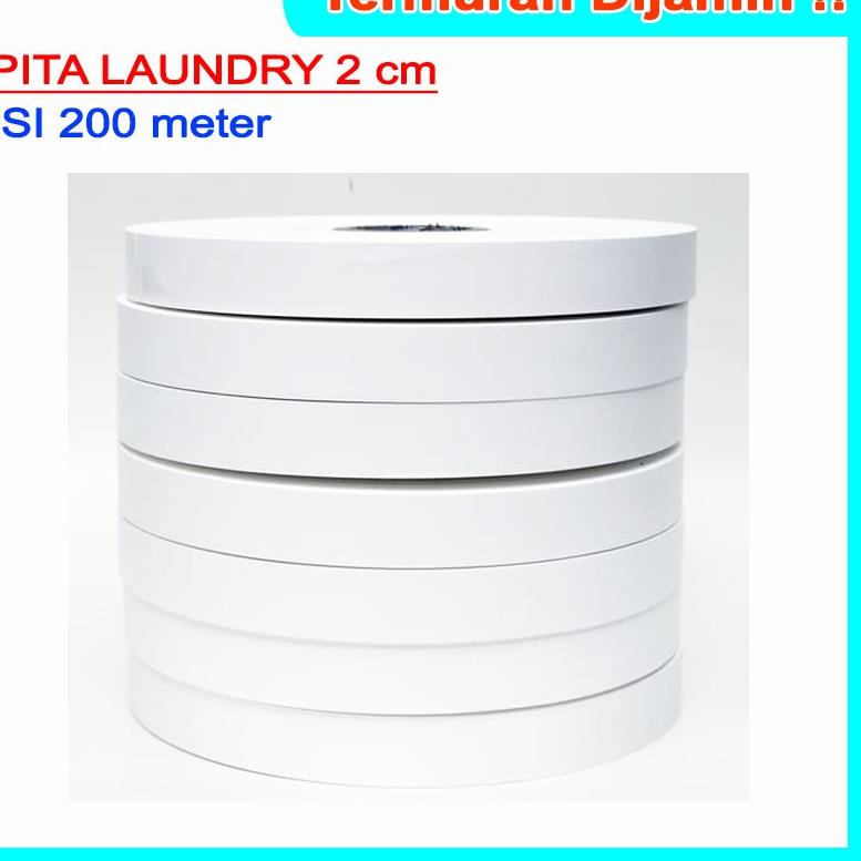 

[PRODUK MRWNV] PITA LAUNDRY TAFFETA LABEL PENANDA ROLL KAIN KERTAS 20 mm 2 cm 200 meter ZQS