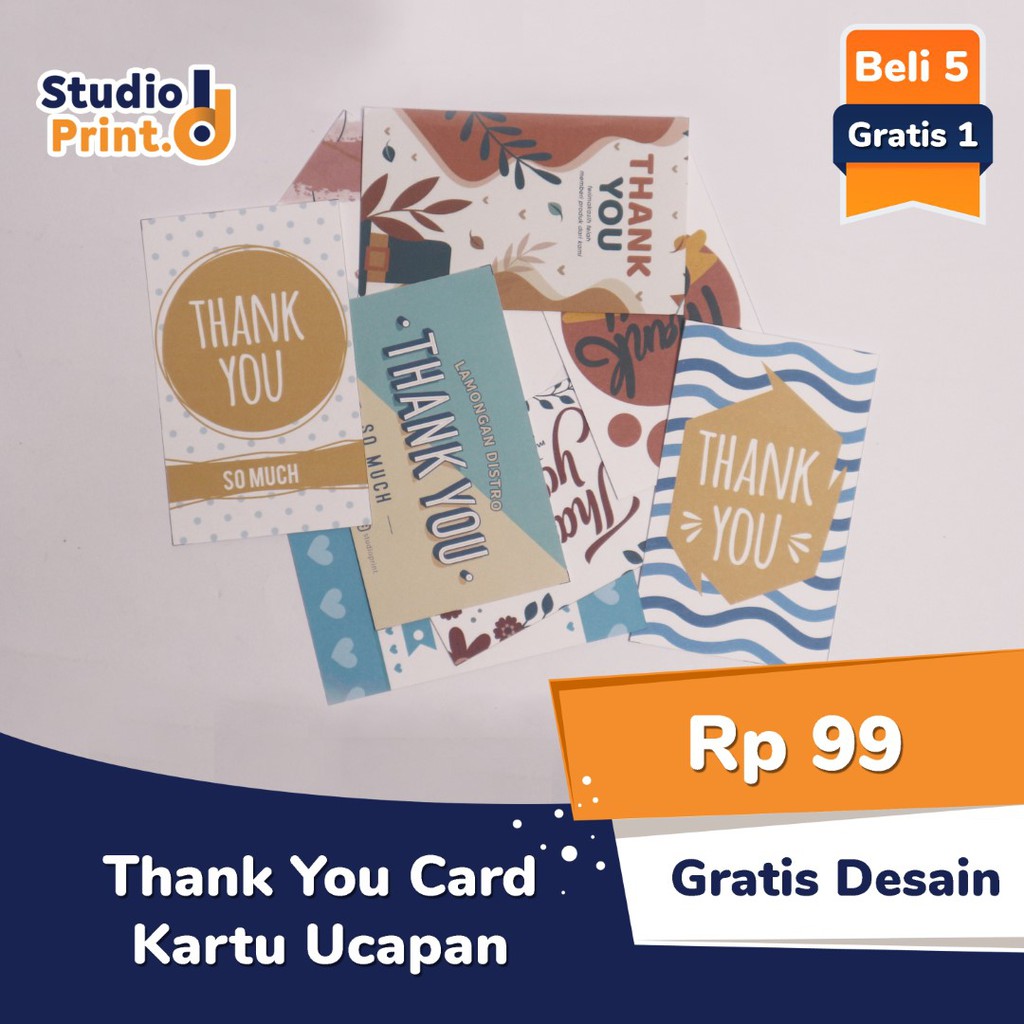 Thank You Card Kartu Ucapan Terimakasih Untuk Online Shop Kartu Ulang