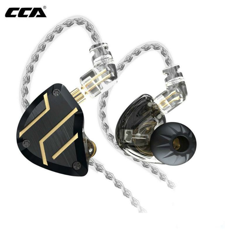 CCA C10 Pro 4BA+1DD Hybrid In Ear Earphone with Silver Plated Cable