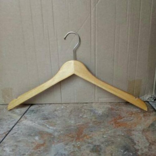 LJR 1 pcs Hanger Gantungan Baju Kayu   Kualitas Ekspor warna random