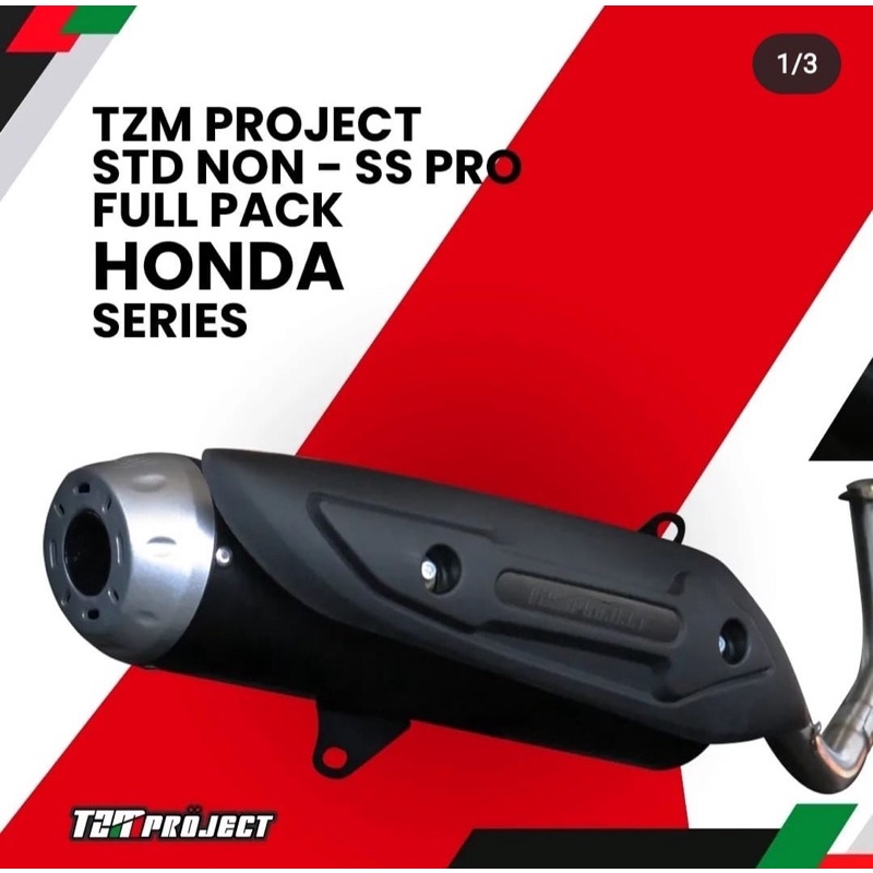 Knalpot STD Non SS Pro Full Package untuk Honda beat fi scoopy 2009-2019 vario new vario old pcx 150 pcx 160 adv 150by TZM Project