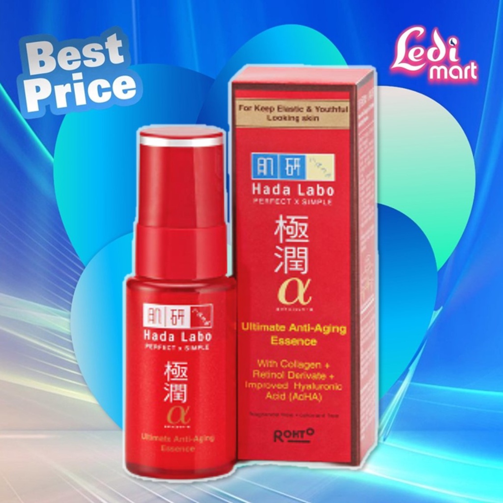 ORIGINAL Hada Labo Gokujyun Alpha Essence 30gr / Hadalabo Alfa / Serum Wajah / Anti Penuaan / Anti Aging / LEDI MART