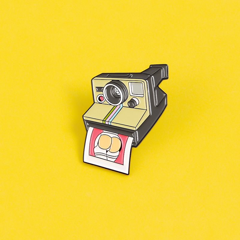 Bros Pin Enamel Bentuk Kamera Foto Untuk Hadiah Anak