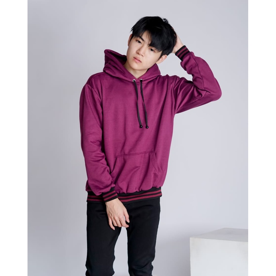 ALIPIO Fashion - Sweater Hoodie BASIC BURGUNDI