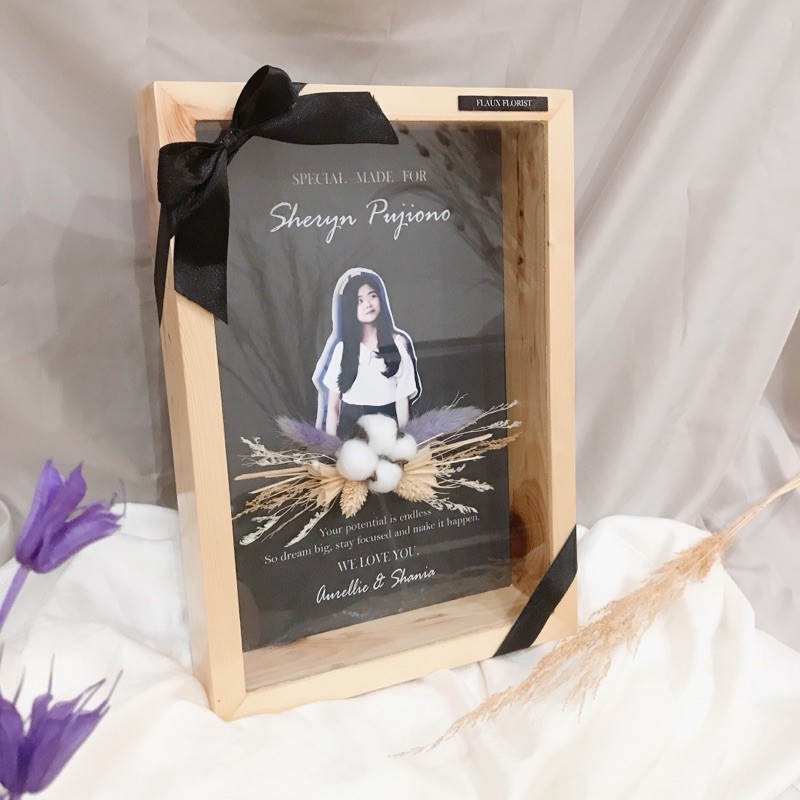 Frame 3D/ frame scrapbook/ dried flower frame/ frame/ pigura foto