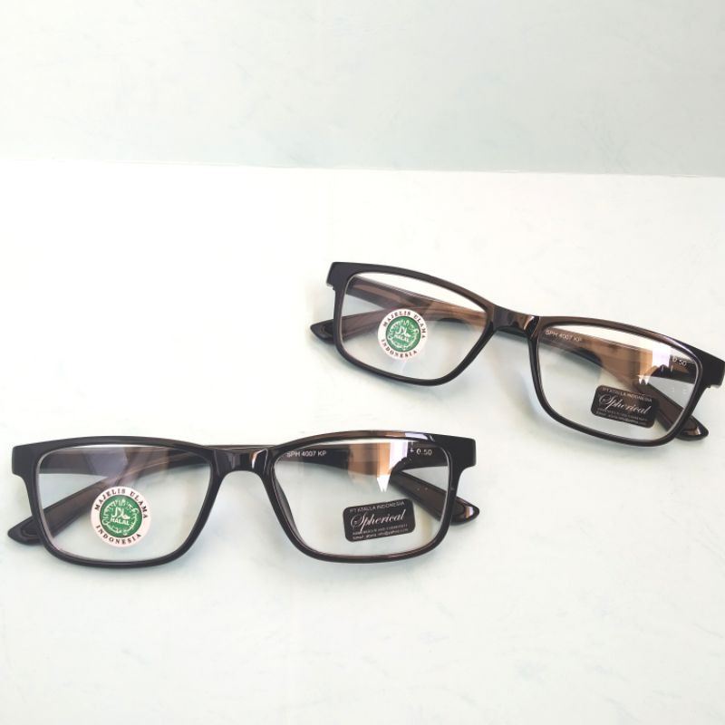Kacamata Minus Pria Wanita Model Kotak Gagang Per Pegas