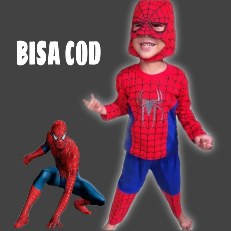 baju anak spiderman topeng