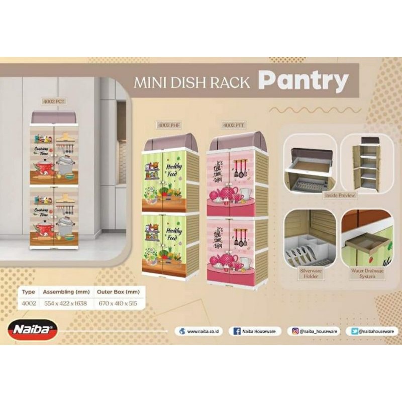 lemari plastik rak piring plastik naiba pantry sdh sama bubble
