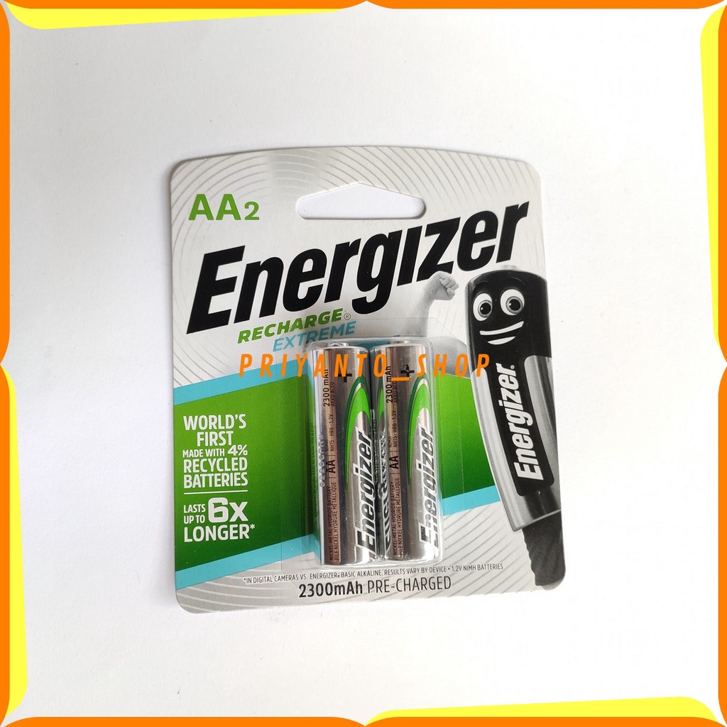 BATERAI ENERGIZER RECHARGE EXTREME A2 AA HR6 ISI ULANG ASLI ORIGINAL