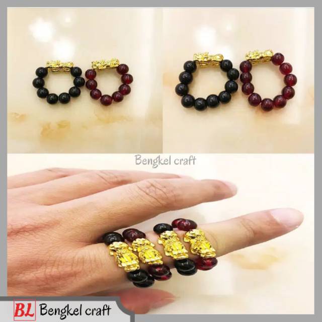 cincin keberuntungan pixiu xuping lapis emas 24k