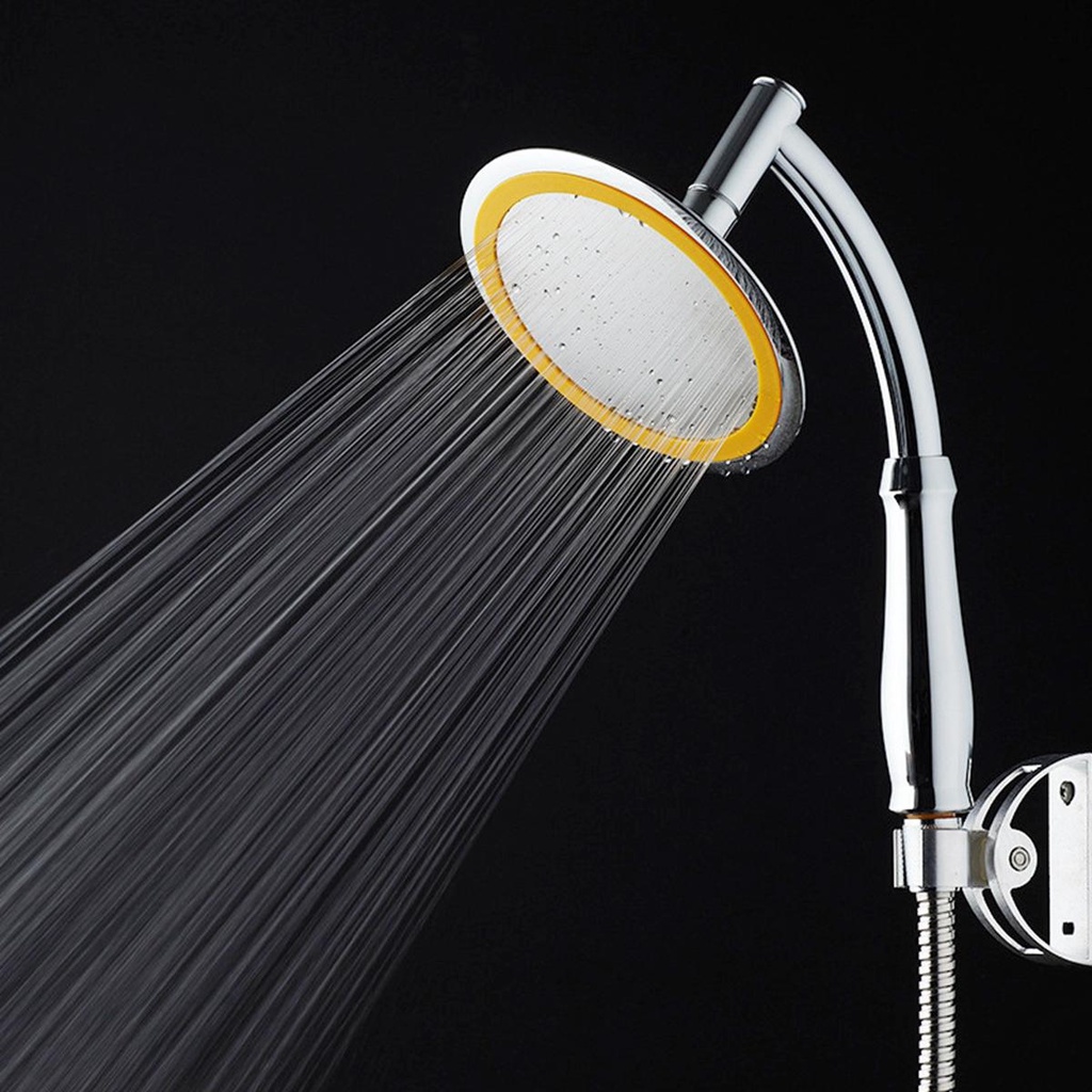 [Elegan] Kepala Shower Mandi Hemat Air Besar Turbo Chrome Sprinkler Ampuh