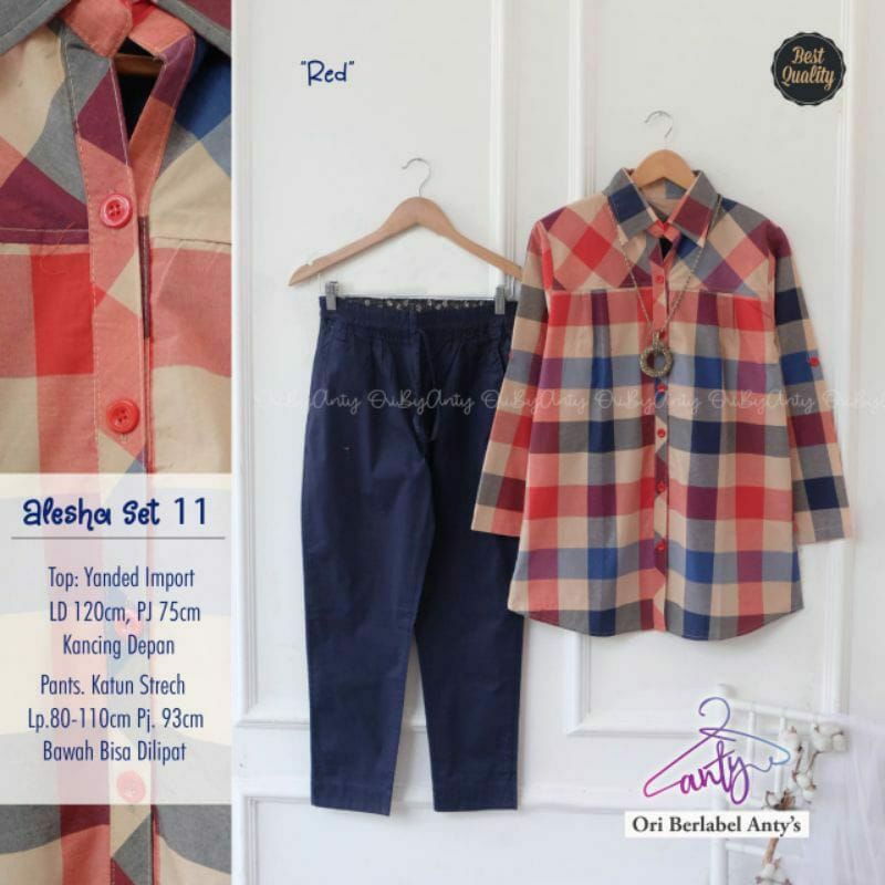 Setelan Celana Jumbo Wanita LD 120 Alesha Set by anty Fashion Ori Solo