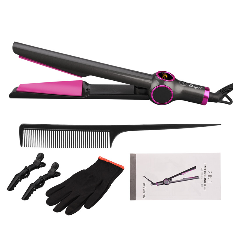

CkeyiN New Hair Straightener Curl and Straighten Spiral Straighteners Ten-speed Temperature Control