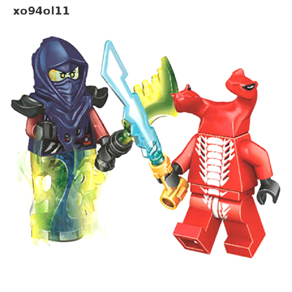 (hotsale) 24 pcs / Set Mainan Balok Bangunan Mini Figure Ninjago Kai Jay Sensei Wu Master