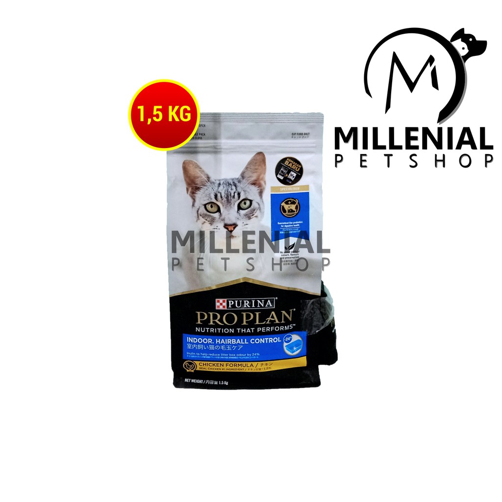 ProPlan Makanan Kucing Indoor Pro Plan Hairball Chicken Ayam 1.5 Kg