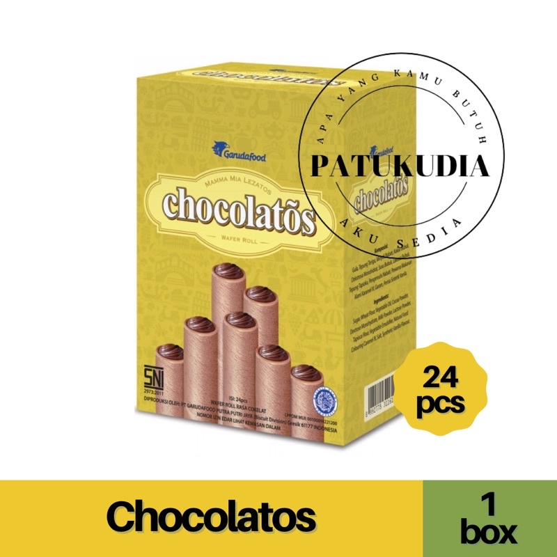 

Chocolatos Wafer Roll 1 box isi 24 pcs