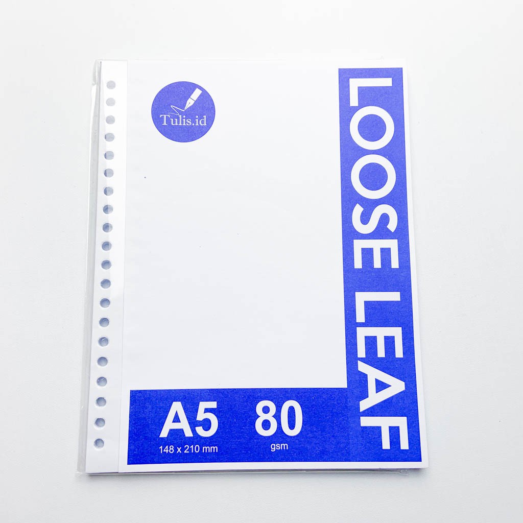 

Basic White Paper Loose Leaf A5 80 GSM Binder Paper Blank Ruled Dotted Grid Murah [INSHOP]
