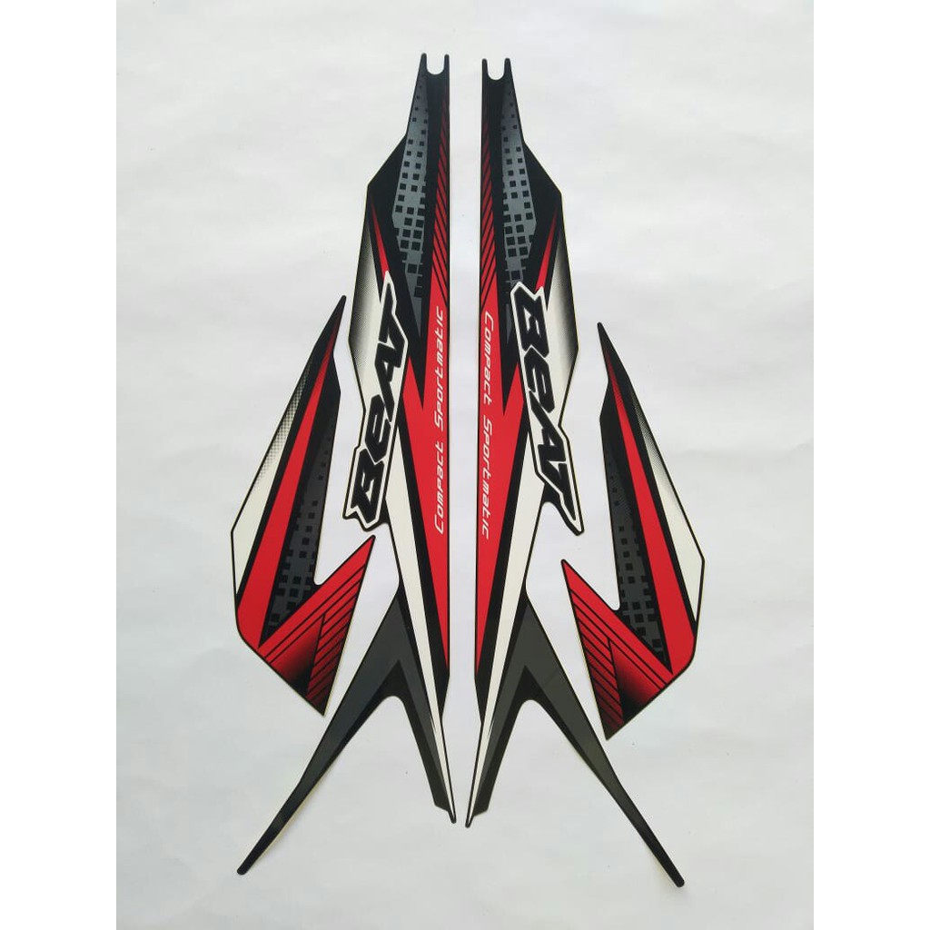 stiker motor honda beat new 2020 hitam