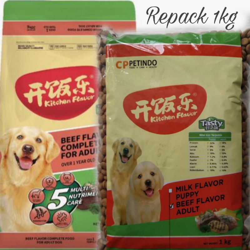 KF Kitchen Flavor Tasty Beef Flavor For Adult Dog Repack 1kg